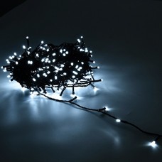 Χριστουγεννιάτικα LED 300 Leds σε Ψυχρό φως 17,50m με Πράσινο Καλώδιο 5m μήκος καλωδίου IP44 με Προγράμματα